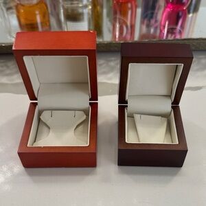 Elegant wood Jewelry Boxes in wood tones